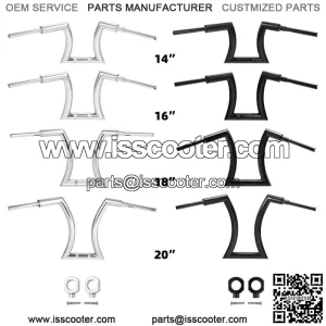 14" 16" 18" 20" Rise 2" Hanger Handlebar Risers Fit For Harley Road King Softail (For: Harley-Davidson)