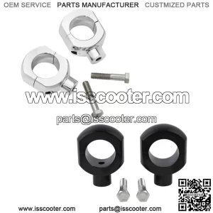 2" Diameter Handlebar Riser Clamp Fit For Harley Sportster 1200 Black/Chrome (For: Harley-Davidson)
