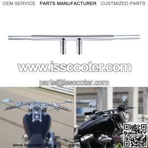 4" Rise 1 1/4" Fat T-Bar Handlebar Fit For Harley Sportster XL Dyna Street Bob (For: Harley-Davidson)