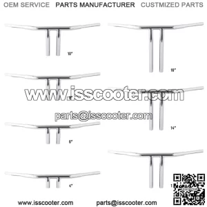 4/6/8/10/12/14/16" Rise T-Bar Handlebar Fit For Harley Dyna LowriderFXDL Chrome (For: Harley-Davidson)