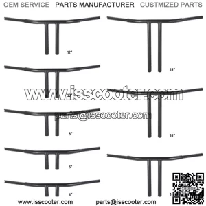 4/6/8/10/12/14/16/18" Rise T Bar Handlebar Fit For Harley Softail Sportster XL (For: Harley-Davidson)