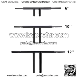 6" 10" 12" Rise T-Bars Handlebar Fit For Harley FLST FXST Sportster (For: Harley-Davidson)