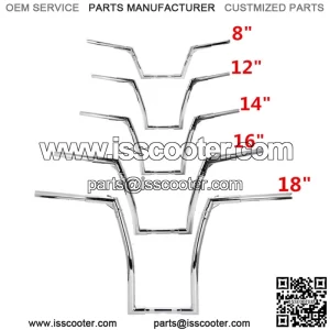 8" 12" 14" 16" 18" 1-1/4" Ape Hanger Handlebar Fit For Harley Sportster XL Dyna (For: Harley-Davidson)