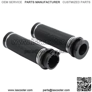 Black 1" Hand Grips Handlebar Fit For Harley Touring Road Glide Softail Fat Boy