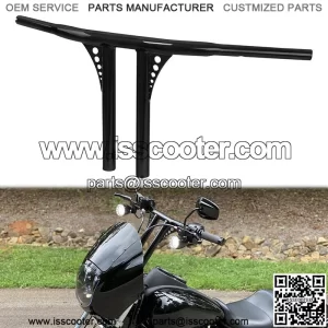 Black 12" Rise T-Bar Handlebar Fit For Harley Road King FLHR Softail Slim Fatboy (For: Harley-Davidson)