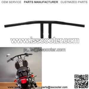 Black 8" Rise 1 1/4" Fat T-Bar Handlebar Fit For Harley Softail Fatboy Deluxe (For: Harley-Davidson)