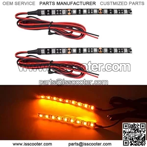 2PCS 18 LED Strip Universal Motorcycle Bike Amber LED Turn Signal Indicator Blinker Light 12v,8% coupon applied at checkout,with coupon