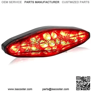 NTHREEAUTO Smoked Rear Tail Light LED Brake Taillight Universal Compatible with Dirt Bike ATV Honda Yamaha Suzuki Kawasaki