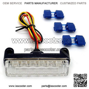 UNIVERSAL Bike Mini LED Rear Tail Brake Light Indicator Scooter - CLEAR