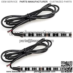 LED Strip Light Bar 2X 6 LED Black Third Brake Light Motorcycle Turn Signal Backup License Plate Universal Amber Lights Strip