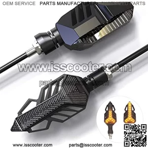 Motorcycle Indicators Front Rear Flowing Turn Signal Light Amber,Motorbike12V LED Turn Lights Bulbs,For Electric Bike,Harley Kawasaki Honda Suzuki Yamaha Scooter Quad Cruiser Off Road