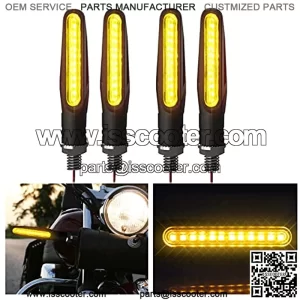 Purplecrystal 4PCs Luces de motocicleta LED, Direccionales Led Luz ??mbar para Motocicleta, Direccionales Led Luz para Motocicleta, Universal.