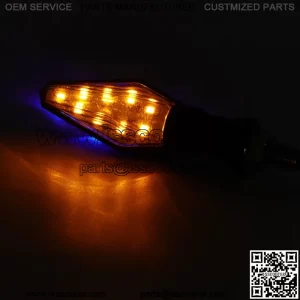 2Pcs Moto Luz de se al de giro 12LED Moto bicolor L??mpara indicadora de giro Moto Advertencia Luz in  QC28225