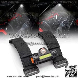 UTV Dome Light Roll Bar Mount Interior Lights Embroidered American Flag Compatible with Polaris RZR Can Am Talon Kawasaki Golf Cart Boat Off-Road-Work for 1.75-2 Bar or Ironwork