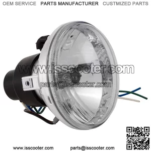 Headlight Unit clear glass H4 round   120 mm