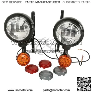 4.5 "Passing Fog Light Brackets & Turn Signal Fit For Harley Road King 1994-2013 (For: Harley-Davidson)