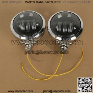 4.5" Auxiliary Spot Fog Passing Lights + Housing Bucket Fit For Harley Road King (For: Harley-Davidson)