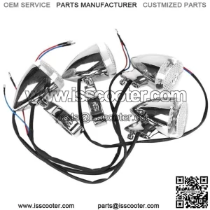 4pc Motor 41mm Chrome Turn Signal Fog Light Relocation Fork Clamp Fit For Harley (For: Harley-Davidson)