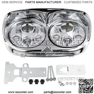 5 3/4" Projector Dual HeadLight Headlamp Fit For Harley Road Glide 1998-2013 12 (For: Harley-Davidson)