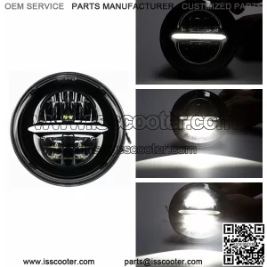 5.75" 5-3/4" Black Round LED Headlight Projector For Harley Sportster 883 XL1200