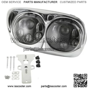 5.75" Dual LED Headlight Projector Lamp Fit For Harley Road Glide 98-13 Chrome (For: Harley-Davidson)