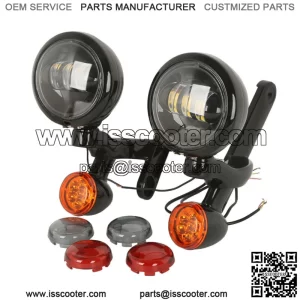 Auxiliary Turn Signal Spot Fog Light Bracket Fit For Harley Road King 2014-2023 (For: Harley-Davidson)