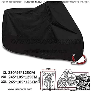 Funda Cubierta Motocicleta Motos Impermeable - Funda para Motocicleta Proteccicontra el Polvo, UV, Escombros, Lluvia y Clima, Aptos para Motocicletas como Yamaha, Suzuki, Harley Honda (XL - Todo ne