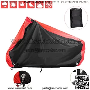 Funda impermeable para motocicleta al aire libre, fundas para scooter de motocicleta, resistente, tama o mediano con agujeros de bloqueo, vendaje, bolsa de almacenamiento para Harley Davidson Kawasaki