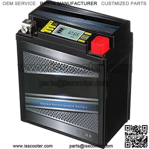 Chrome Pro YTX7L-BS iGel Maintenance Free Replacement Battery with Digital Display for ATV, Motorcylce, Scooter, and Snowmobile: 12 Volts.6 Amps, 6.3Ah, Nut and Bolt (T3) Terminal