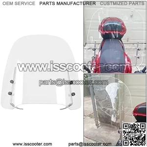 14.3"x16.5"Clear Gy6 125cc 150cc Scooter Moped Dirt Bike Motorcycle Windshield Screen Compatible with Yamaha Honda Visor Scooter Windshield Transparent Acrylic
