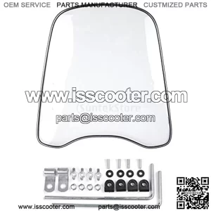 Motorcycle Scooter Clear Windshield Windscreen Wind Deflector Universal