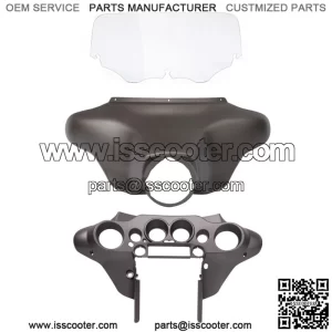 Batwing Fairing 8" Windshield Fit For Harley Electra Glide 96-13 Pewter Denim (For: Harley-Davidson)