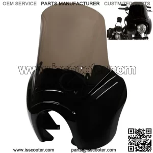 Black Front Headlight Fairing Windshield Fit For Harley Street Bob Low Rider New (For: Harley-Davidson)