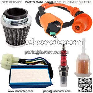 High Performance Racing 6 Pin AC CDI Ignition Coil Spark Plug A7TC for GY6 50cc 125cc 150cc 4-stroke Engines Scooter ATV Go Kart Moped Quad Pit Dirt Bike Cart