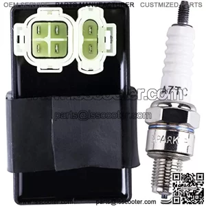 AUTOMOTIVE AC 6-pin CDI Box Module Spark plug Compatible with GY6 50cc 125cc 150cc ATV Go Kart Buggy Moped Scooter 4 Wheeler Quad Bikes Dirt Pit Bike