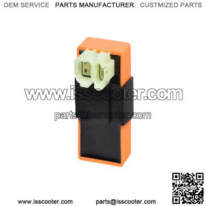 DC High Performance CDI Module (Ignitor) for 50cc, 90cc, 110cc, 125cc, & 150cc Gas Scooters & ATVs - 6 Pin Rounded Connector (Orange)