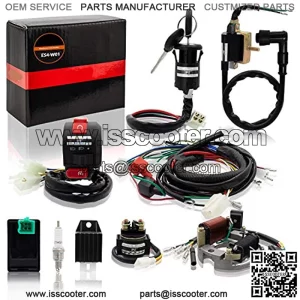 ES4-W01 Complete Electrics Stator Ignition Coil CDI Wiring Harness for 4 Stroke ATV KLX 50cc 70cc 110cc 125cc Quad Bike Buggy Go Kart Pit Dirt Bikes