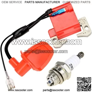 Bobina de encendido de carreras roja con bujL7T para motor de 2 tiempos 47 cc 49 cc para ni os Mini Moto Quad ATV 4 ruedas Pocket Dirt Bike Minimoto Chopper Scooter Go Cart