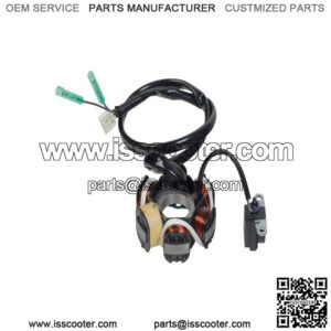 6 Coil Magneto Stator with 3+2 Wiring Connector for 50cc, 125cc, & 150cc GY6 ATVs, Go-Karts, & Scooters