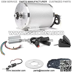 72V 3000W Brushless Motor Kit with 24 Mosfet 50A Controller and Throttle for Electric Scooter E Bike Engine Motorcycle DIY Part Conversion Kit