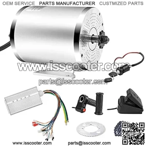 Electric Brushless DC Motor Kit 72V 3000W 4900RPM High Speed Electric Scooter Motor with Mounting Bracket for Go Karts E-Bike Motorcycle Mid Drive Motor 24 Mosfet 50A BLDC Controller