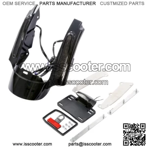 Black Rear Fender Fascia LED Red Light Fit For Harley Touring Road Glide 09-13 (For: Harley-Davidson)