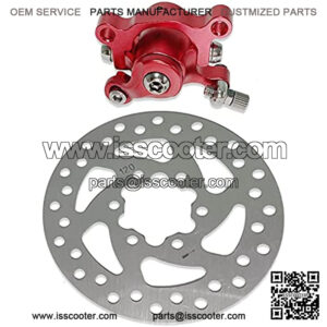 Red Brake Caliper & 120mm(4.72") Disc Rotor Brake for MBX10 MBX11 Moto Rear Mini Bike 47cc 49cc Pocket Bike Goped Scooter Go-Kart Mountain / Sports Bike
