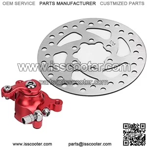Disc Brake Caliper 4.7in Mechanical Disc Brake Brake Disc Red Caliper Replacement for MBX10 MBX11 Moto Rear Mini Bike 47cc 49cc Pocket Bike Goped Scooter Go-Kart Bicycle