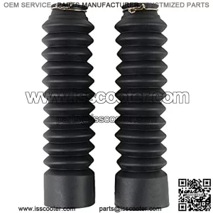 1Pair 30MM Upright Fork Boots Gators Black Rubber Compatible with Honda ATC185S ATC200 200M 200S 1983-1984 and More with Similar-Sized Forks