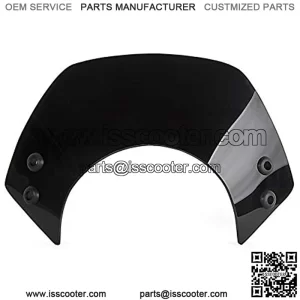 Dark Smoke Windshield Windscreen Windshield Scooter Wind Deflector Motorcycle Accessories Low Wind 1 PC Fit for Piaggio Vespa GTS300 GTS 300 GTV300 Motorcycle Wind Deflectors (Color : Black)