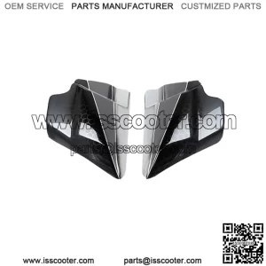 Battery Side Covers Fit For Harley Touring 2009-2022 Silver/Black Honeycomb Fade (For: Harley-Davidson)