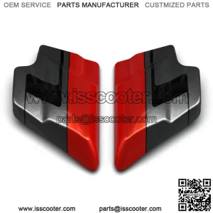 Battery Side Covers Panel Fit For Harley Road Glide 09-23 Pearl Red & Dark Alloy (For: Harley-Davidson)