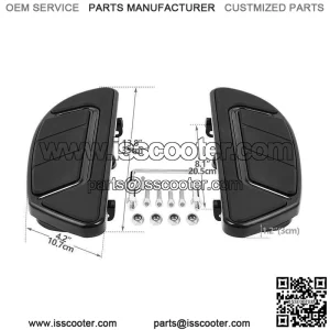 Black  Driver Floorboard Footboard Fit For Harley CVO Street Glide 14-23 (For: Harley-Davidson)