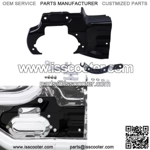 Black Engine Transmission Interface Cover Fit For Harley Heritage Softail 07-17 (For: Harley-Davidson)